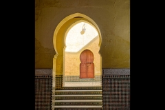At the Mausoleum of Moulay Ismail Meknes by Brian Law