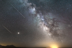 Perseids Mars and The Milky Way By David Tolliday
