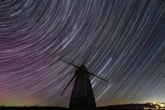 Rottingdean Windmill, Star Trails and the Milky Way by David Tolliday