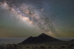La Palma Volcano and Milky Way By Dave Tolliday