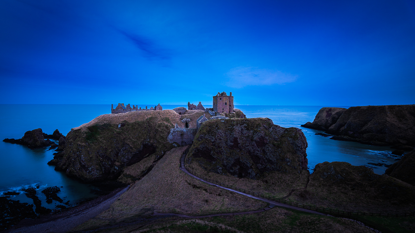 Dunnotar Castle Blue Hour by Alex White