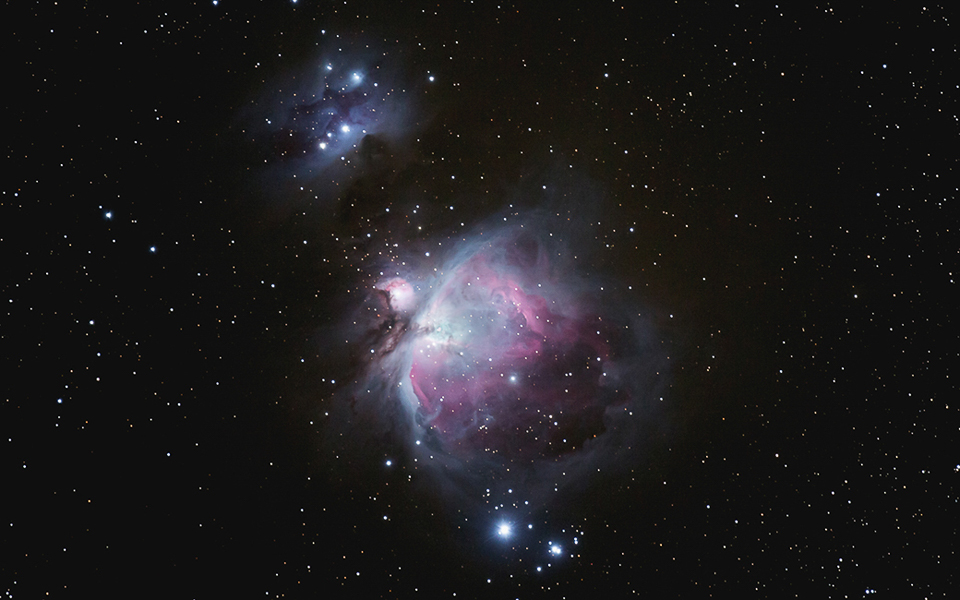 Orion Nebula and the neighbouring Running Man Nebula