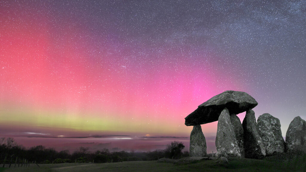 Pentre Ifan and Northern Lights by David Tolliday